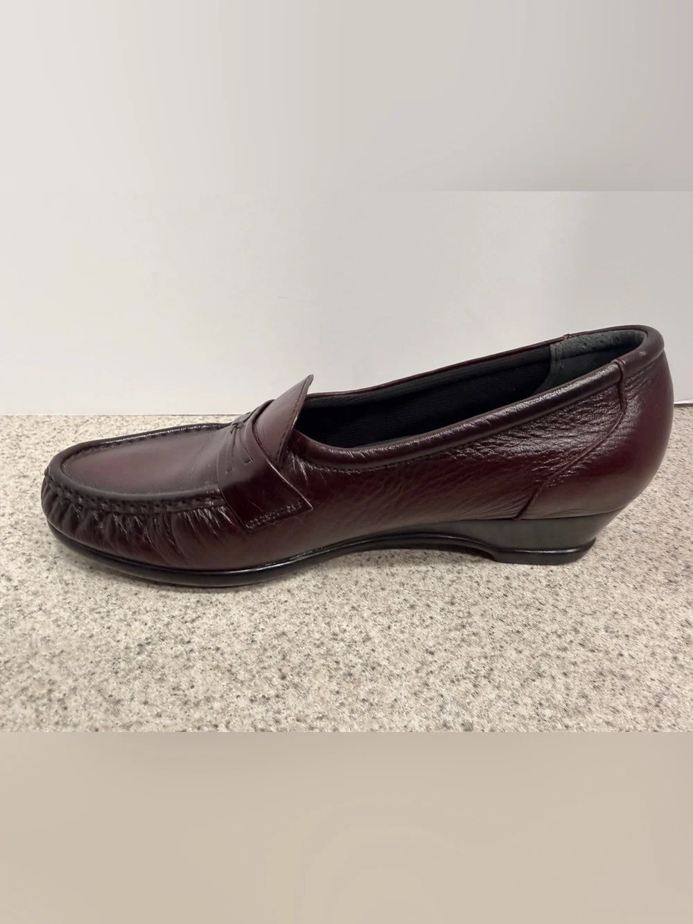 SAS Easier Dress Wedge Loafers Tripad Comfort Shoes - Women's Size 8.5 M - Wine